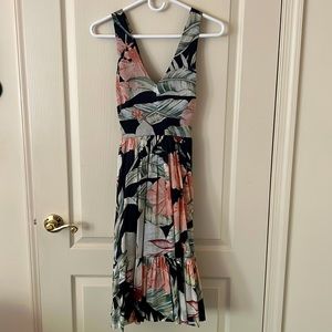 Ann Taylor Floral Print Midi Dress